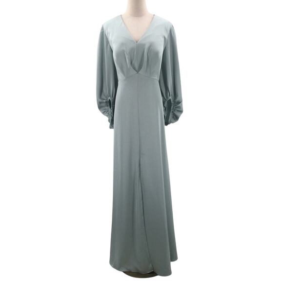AW BRIDAL SZ 16 2X plus mist blue Energico mother of bride party maxi dress b47 - Picture 3 of 14